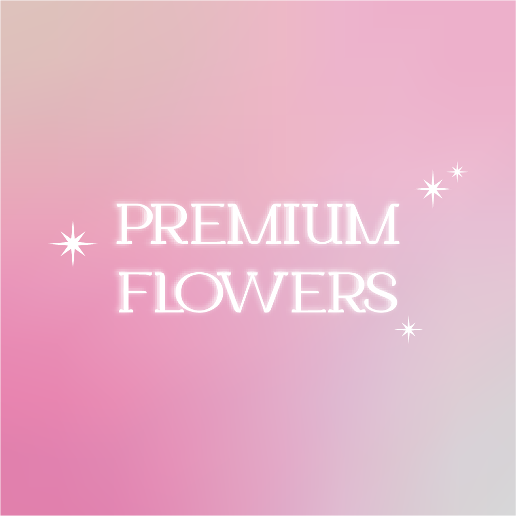Elegant 'Premium Flowers' design, perfect for high-end floral gifts and flower delivery in Muar