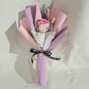 1 Fresh Rose Bouquet (Pink/Purple)