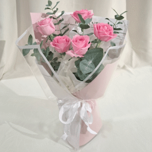 5 Fresh Roses Bouquet (Pink)
