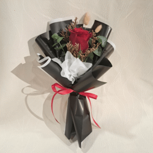1 Fresh Rose Bouquet (Black)