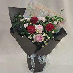Sweet Devotion Red Pink Rose Bouquet