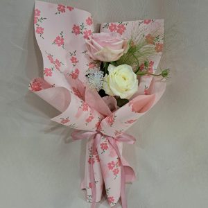 Soft Blush 2 Roses Bouquet