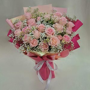 D'Pink Whisper 21 Roses Bouquet