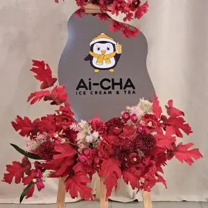 Red Glory Grand Opening Flower Stand (Arcylic Mirror)